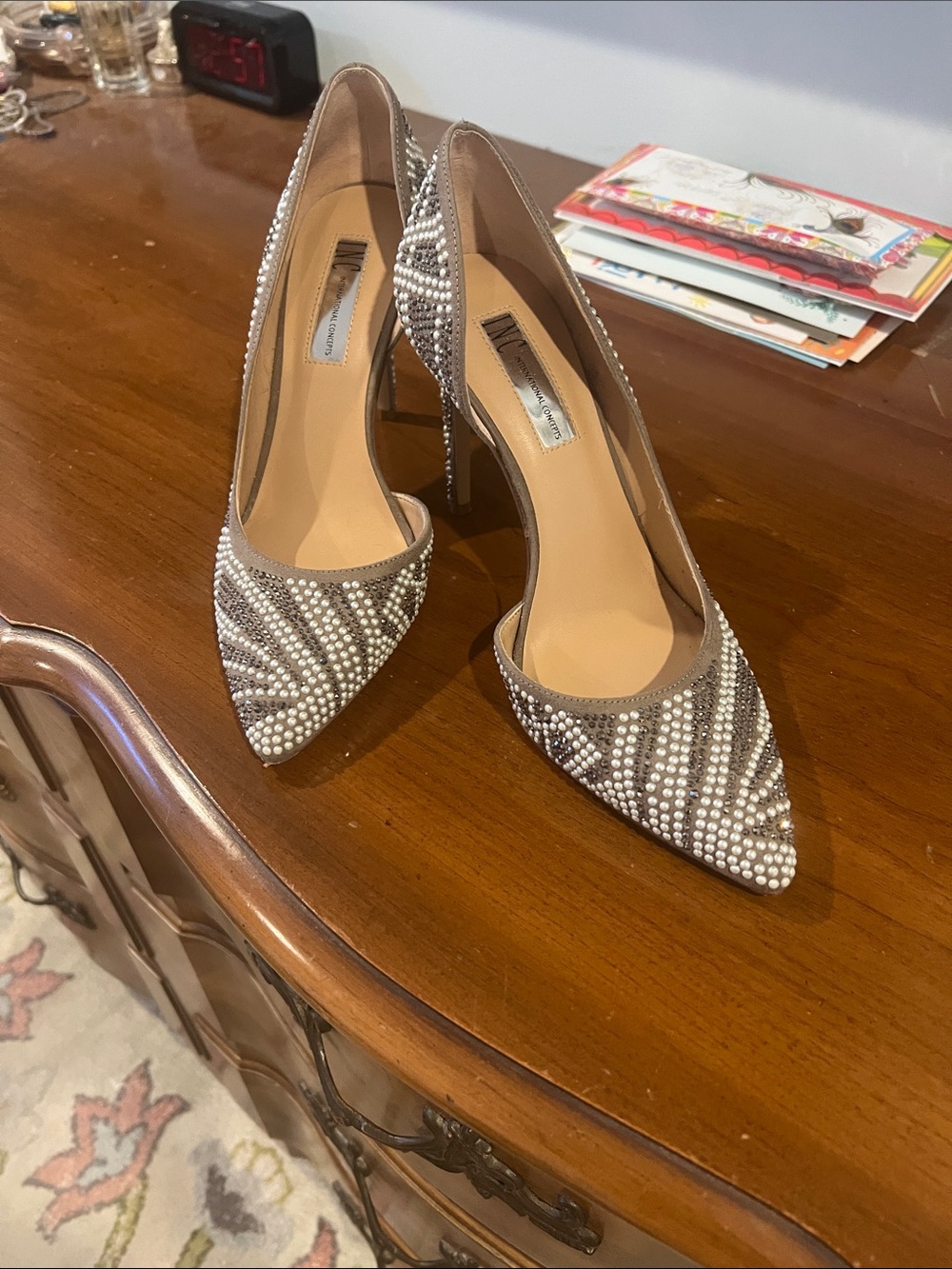INC D’Orsay Rhinestone & Pearl pumps